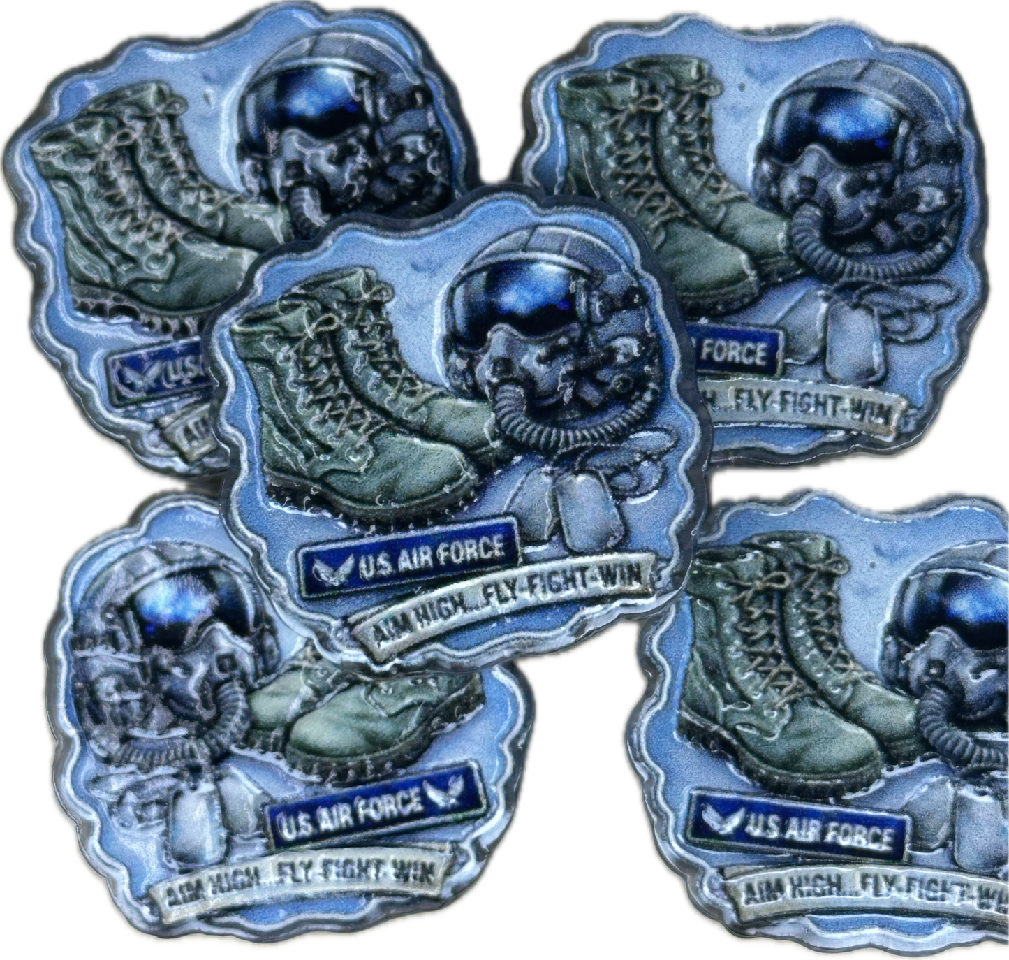Veteran acrylic focal bead- set of 2/ focal bead/ pen beading / keychain bead/ military/ patriotic