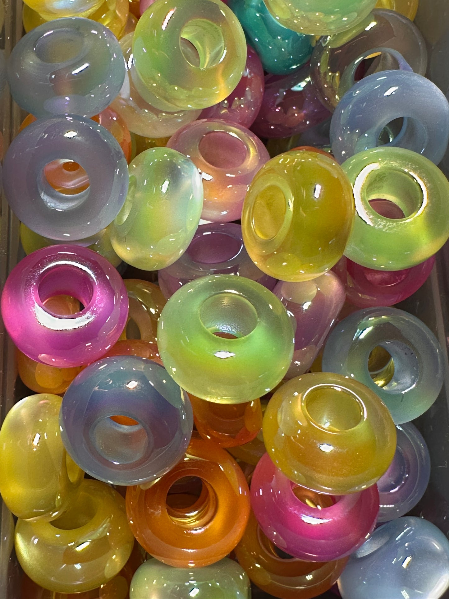 Acrylic spacer beads/ jewelry/ beadable pen beads/ keychain bead/ DIY/ approximately 12mm/ STYLE 2