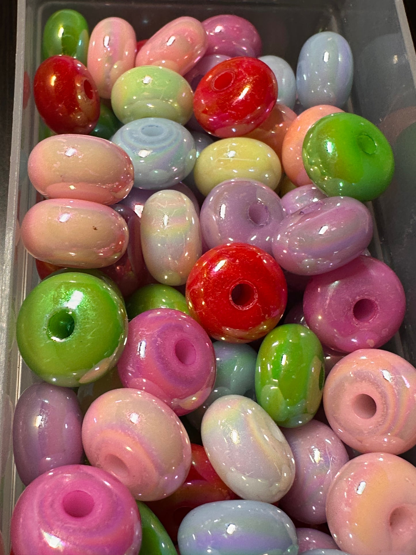 Acrylic spacer beads/ jewelry/ beadable pen beads/ keychain bead/ DIY/ approximately 12mm/ STYLE 3