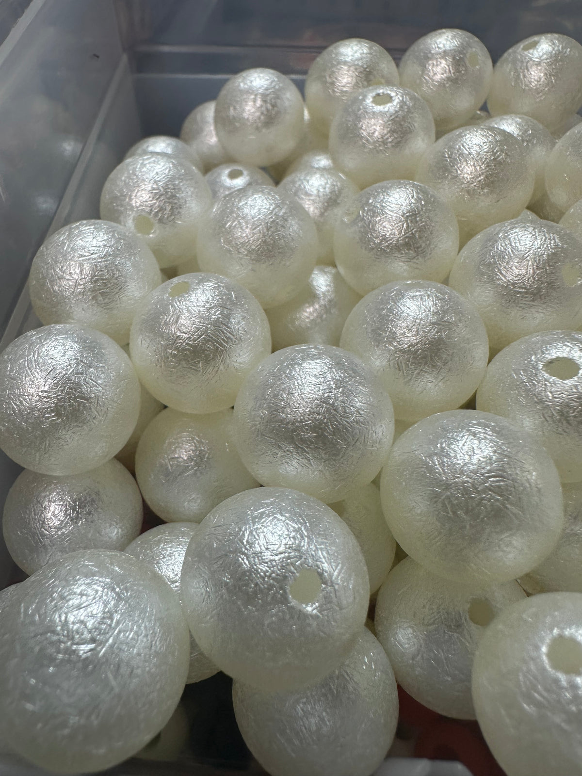 Wrinkle Pearl Beads – 20mm (Set of 5)- perfect for pen beading and jewelry / fancy beads