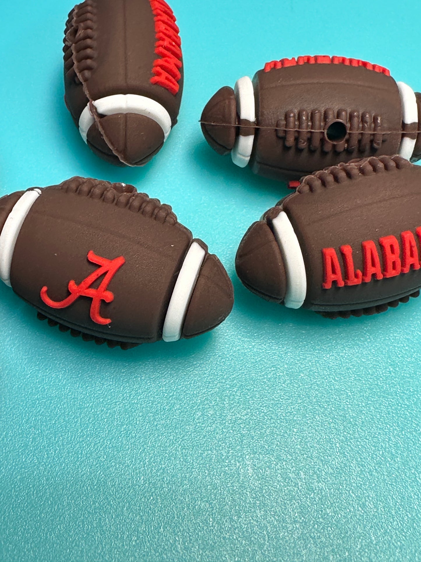 3D Alabama crimson tide focal bead design / Both designs on each bead