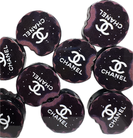 Cookie design fancy acrylic focal bead- set of 2/ focal bead/ pen beading / keychain bead/