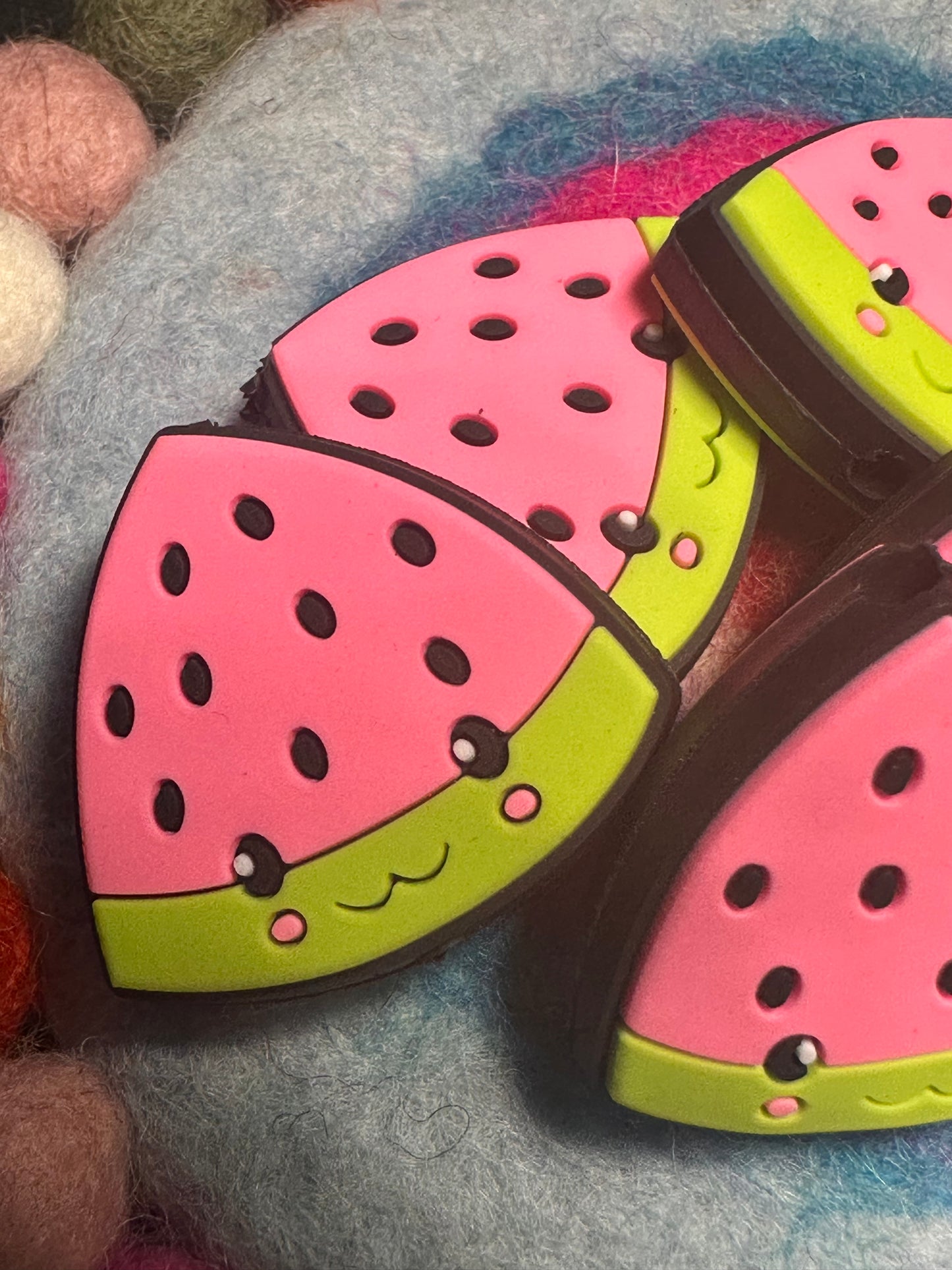 Watermelon slices/  Focal Bead/ beadable pen/ Silicone  bead/ keychain bead/  fruit/ food/ Summer