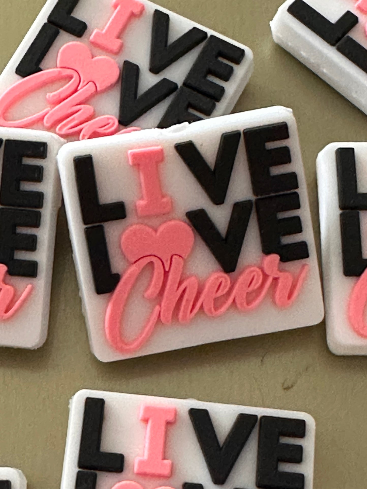 Live Love Cheer Focal Bead
