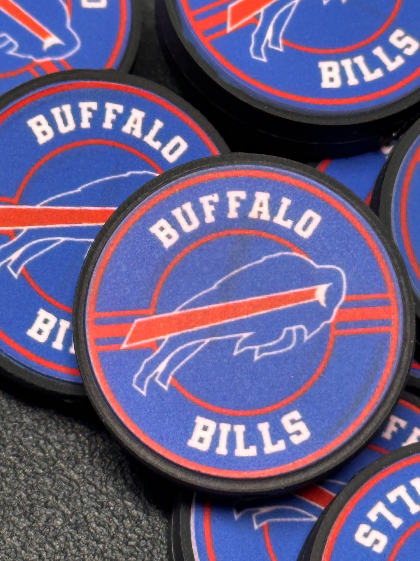 New Buffalo Bills focal bead/ silicone football bead for pens and keychains