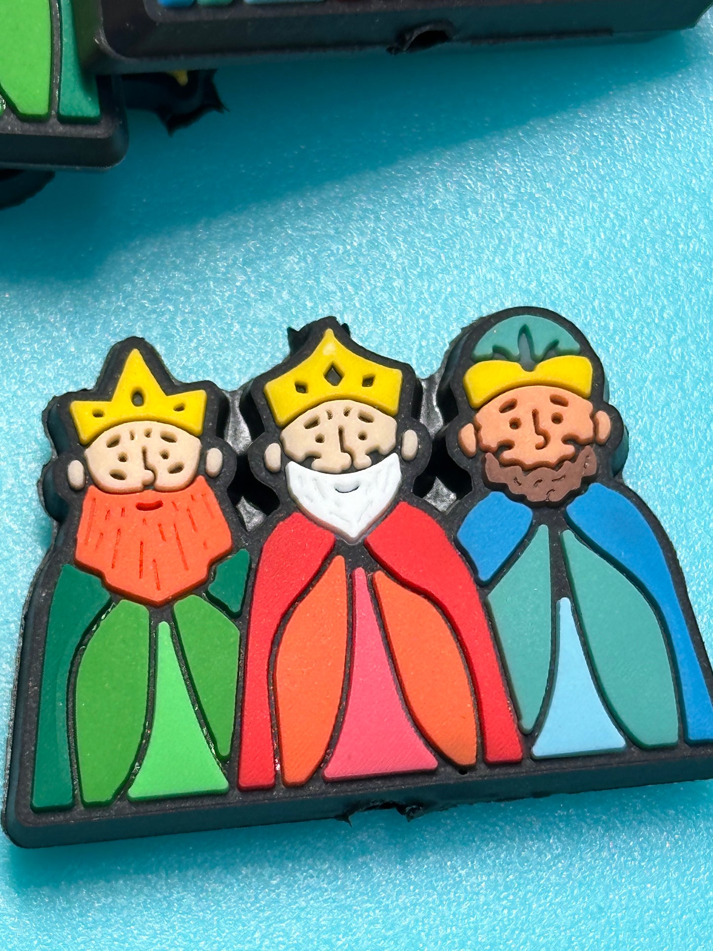 Wise Men Christmas Focal Bead/ beadable pen/ Silicone bead/ keychain bead/three kings