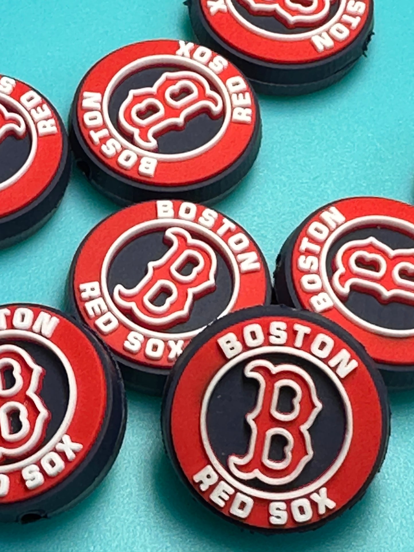 Boston Red Sox baseball team focal bead/ baseball/