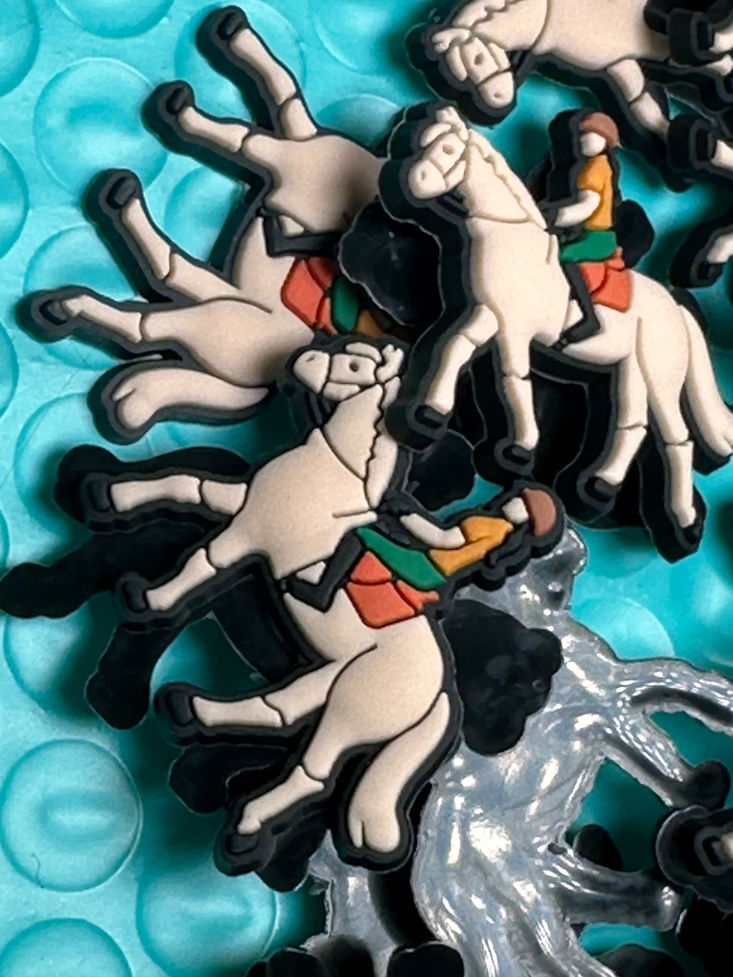 Equestrian PVC plastic flat back pieces/ DIY earrings/ lightweight/ flat back