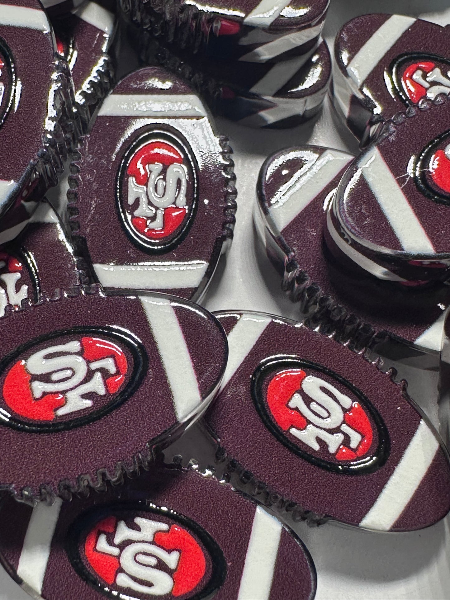 San Francisco acrylic focal bead- set of 2/ focal bead/ pen beading / keychain bead/ football