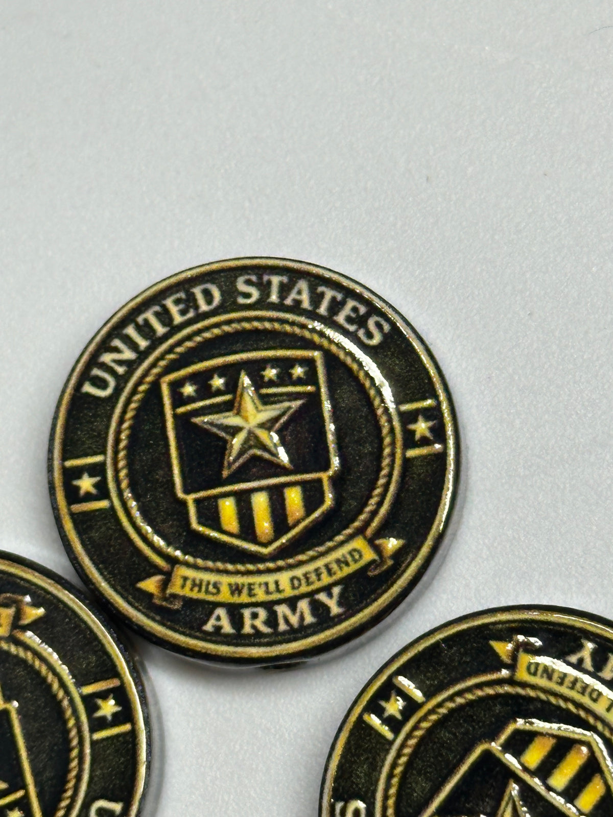 Army Veteran acrylic focal bead- set of 2/ focal bead/ pen beading / keychain bead/ military/ patriotic / serving your country