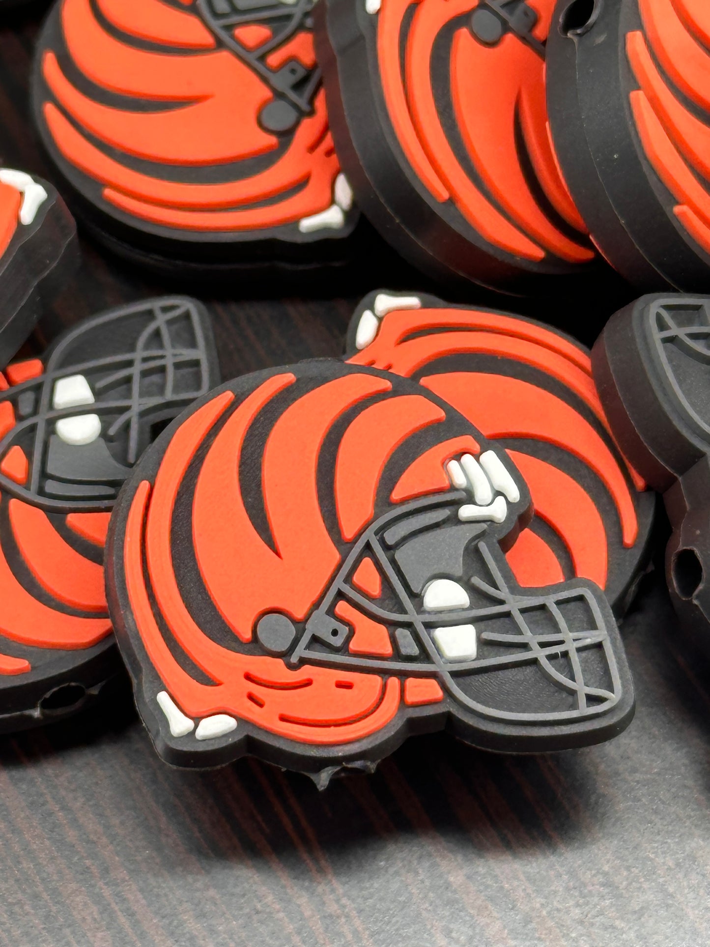 New Cincinnati Bengals focal bead design 6 / striped helmet