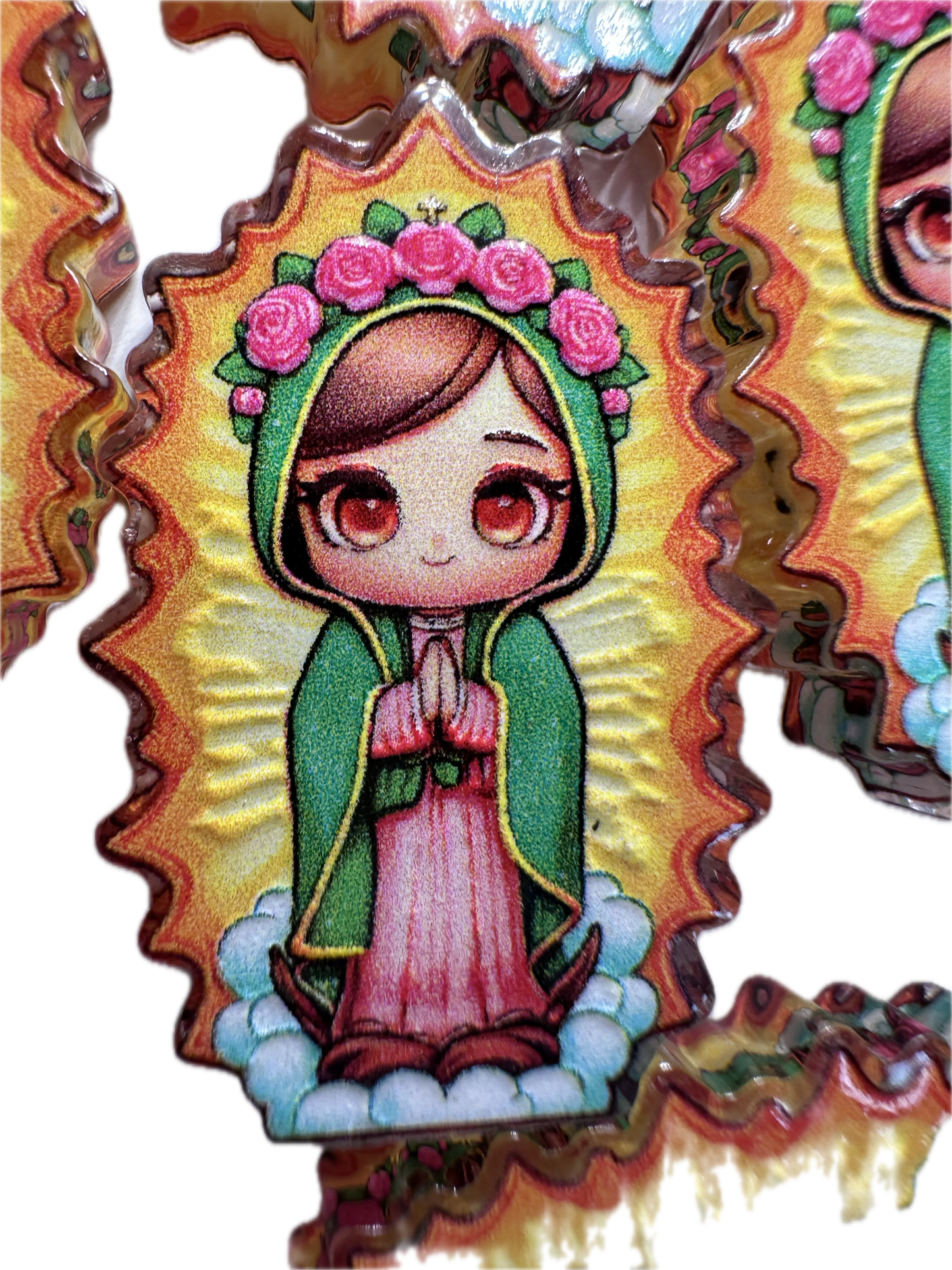 lady in gown acrylic focal bead- set of 2/ focal bead/ pen beading / keychain bead