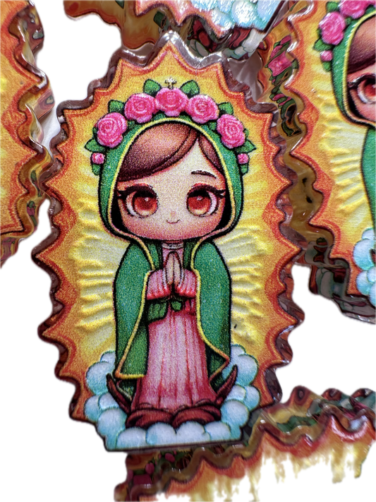 lady in gown acrylic focal bead- set of 2/ focal bead/ pen beading / keychain bead