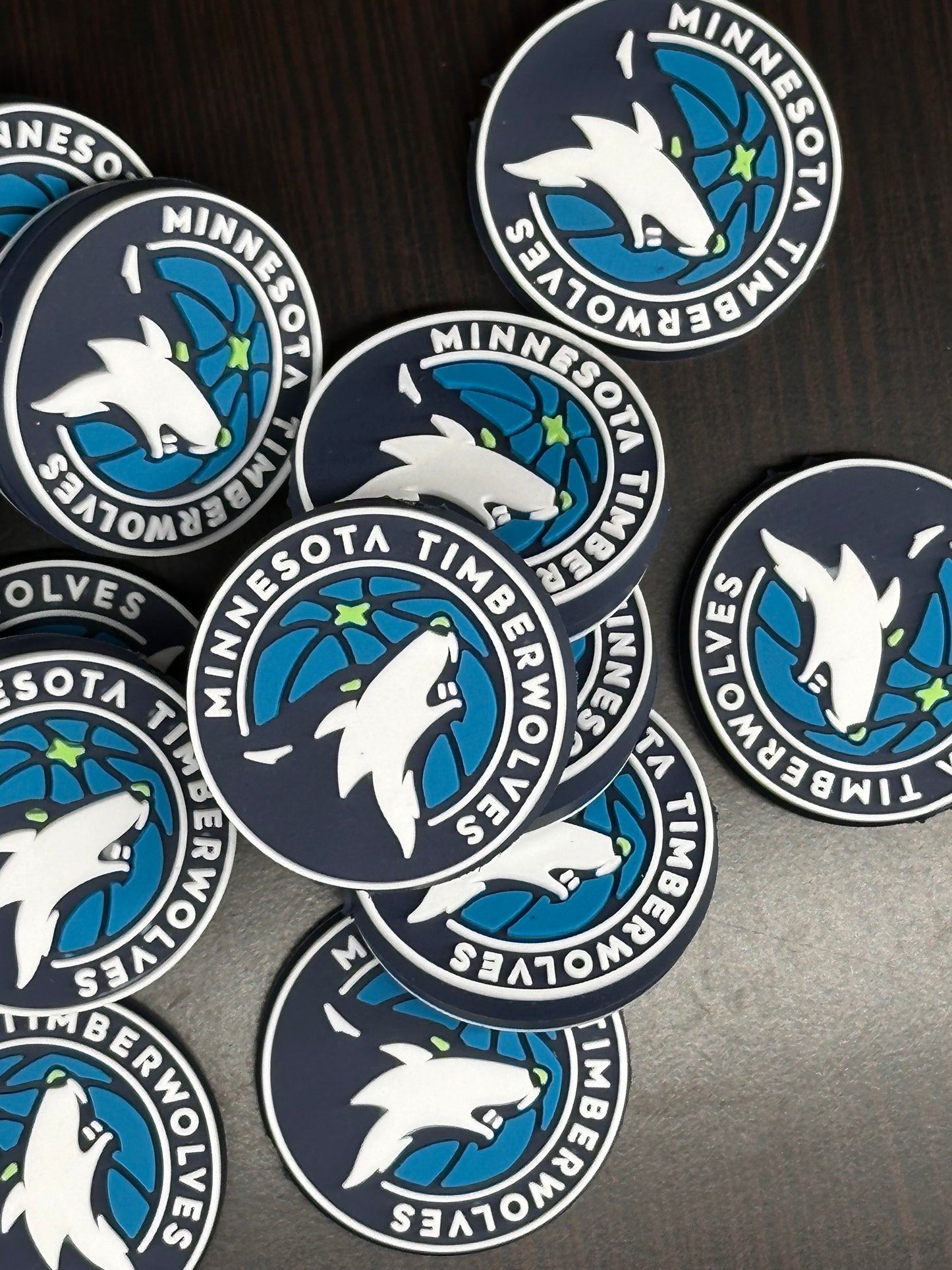 Minnesota Timberwolves focal bead / sports silicone bead
