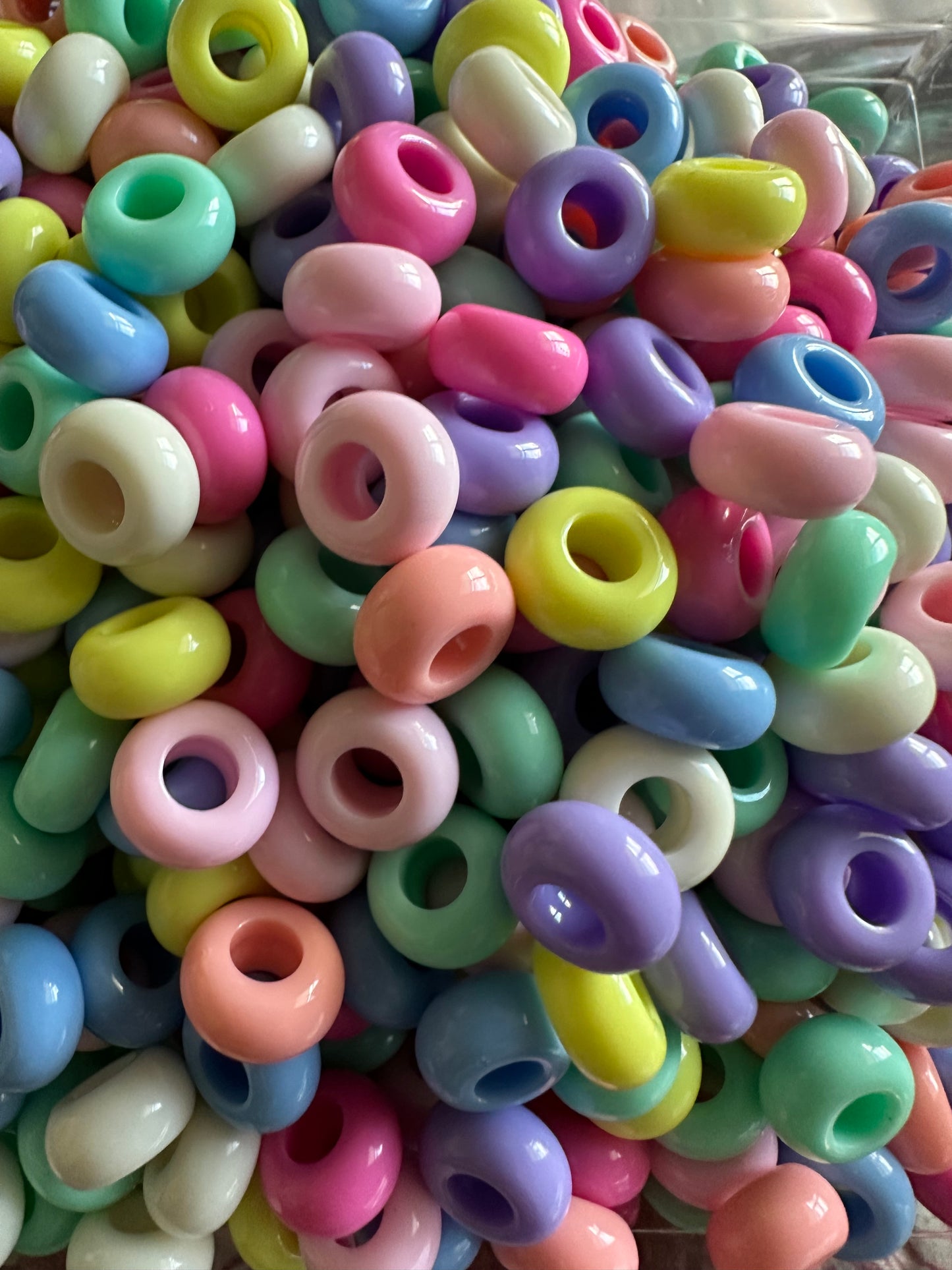 Acrylic donut spacer beads/ jewelry/ beadable pen beads/ keychain bead/ DIY/ approximately 14mm/ STYLE 4