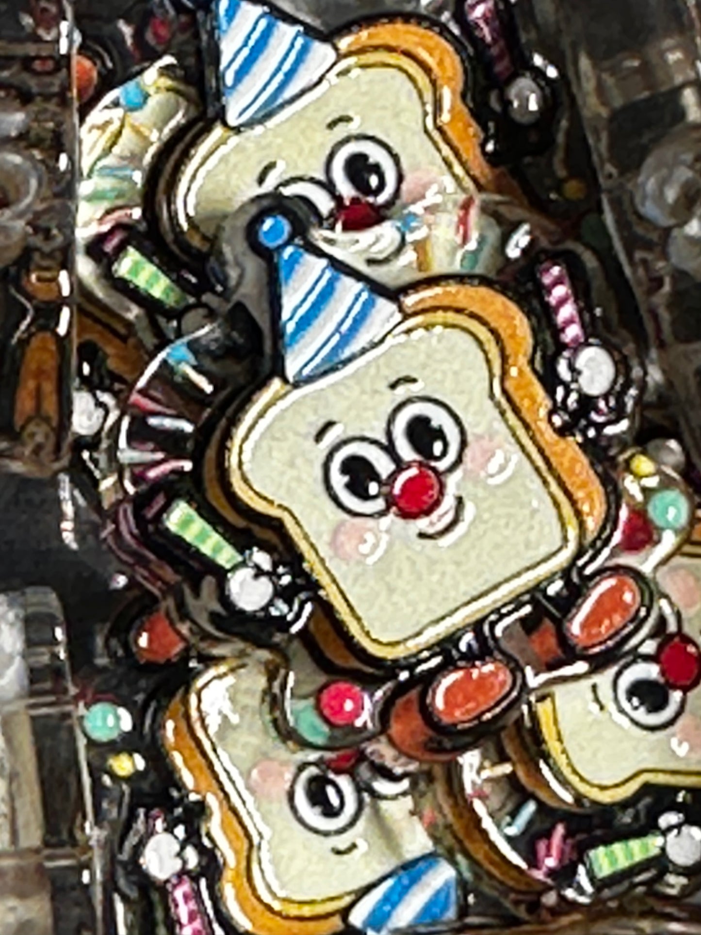 Birthday party acrylic focal bead- set of 2/ focal bead/ pen beading / keychain bead/