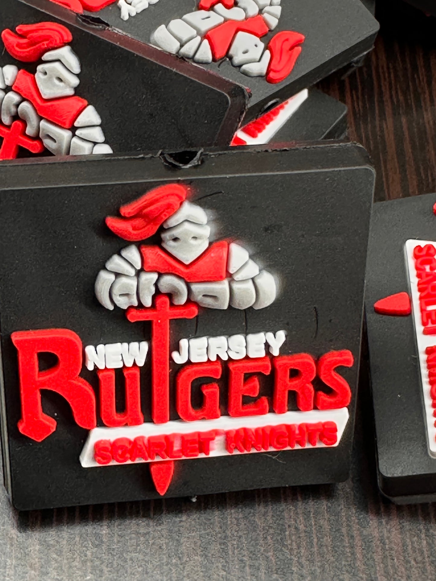 Rutgers university scarlet knights focal bead- New Jersey