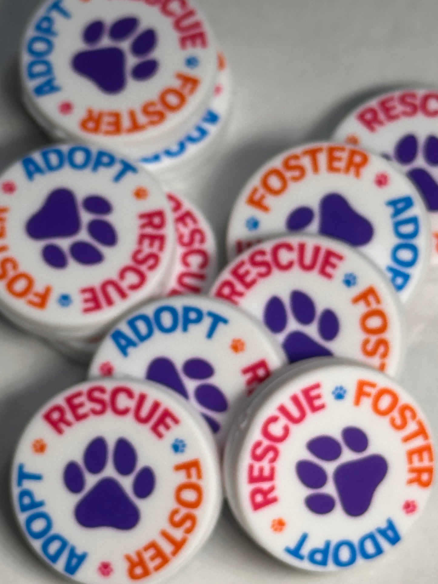 Rescue Foster Adopt Dog/ Focal Bead/ beadable pen/ Silicone  bead/ keychain bead/ puppy/