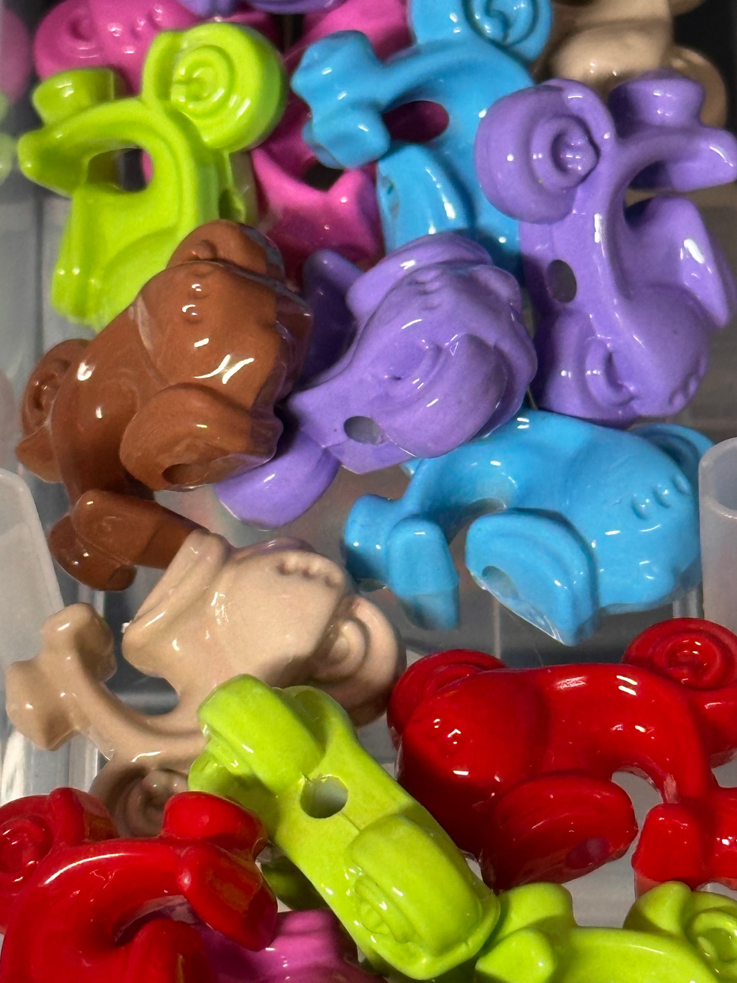 Five (5) unique motor scooter beads included/ random choice of colors/ moped shaped acrylic/ Perfect for pen beading/ jewelry making/