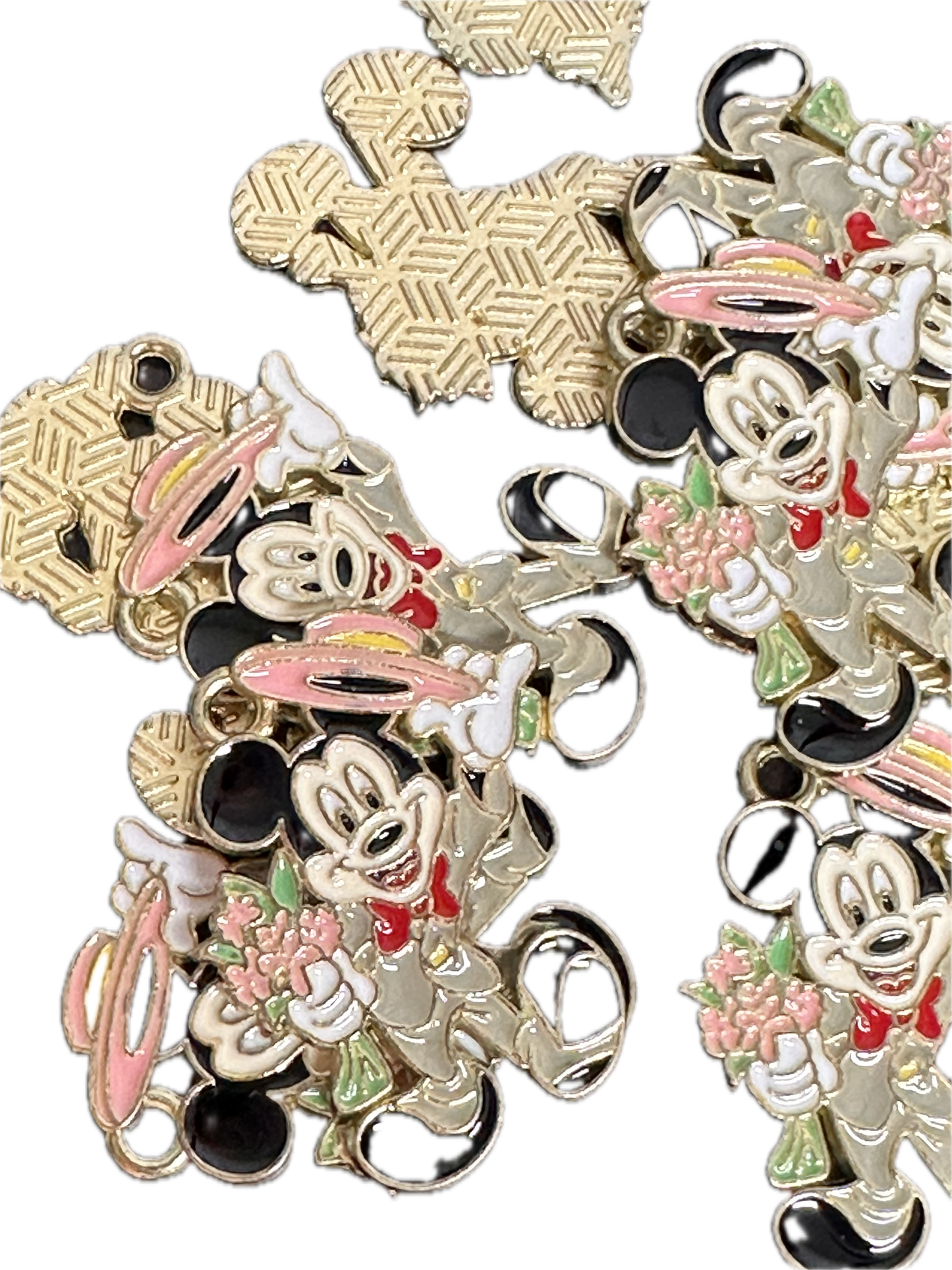 Married couple enameled metal charms/ DIY charm bracelet/ DIY necklace #6- Set of 2 (one of each). Wedding lovers