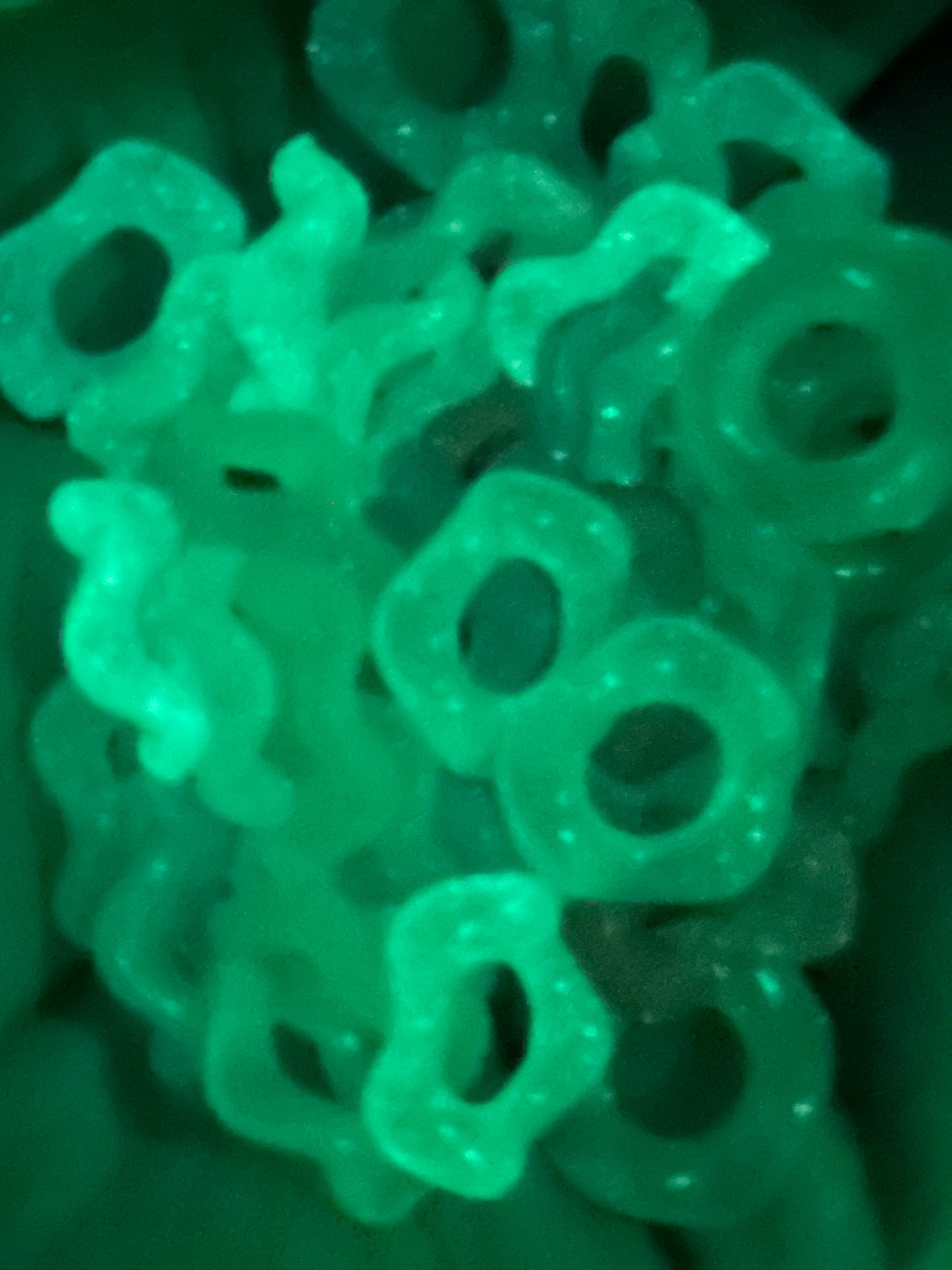 Luminous Wavy spacer beads/ acrylic spacers/ jewelry Bead/ beadable pen beads/ keychain bead/16mm/ set of 10