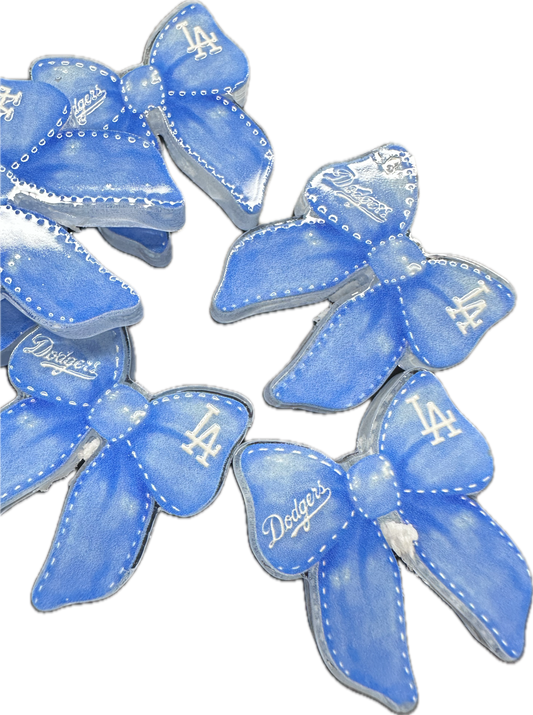 Baseball team acrylic bow focal bead- set of 2/ focal bead/ pen beading / keychain bead/ LA