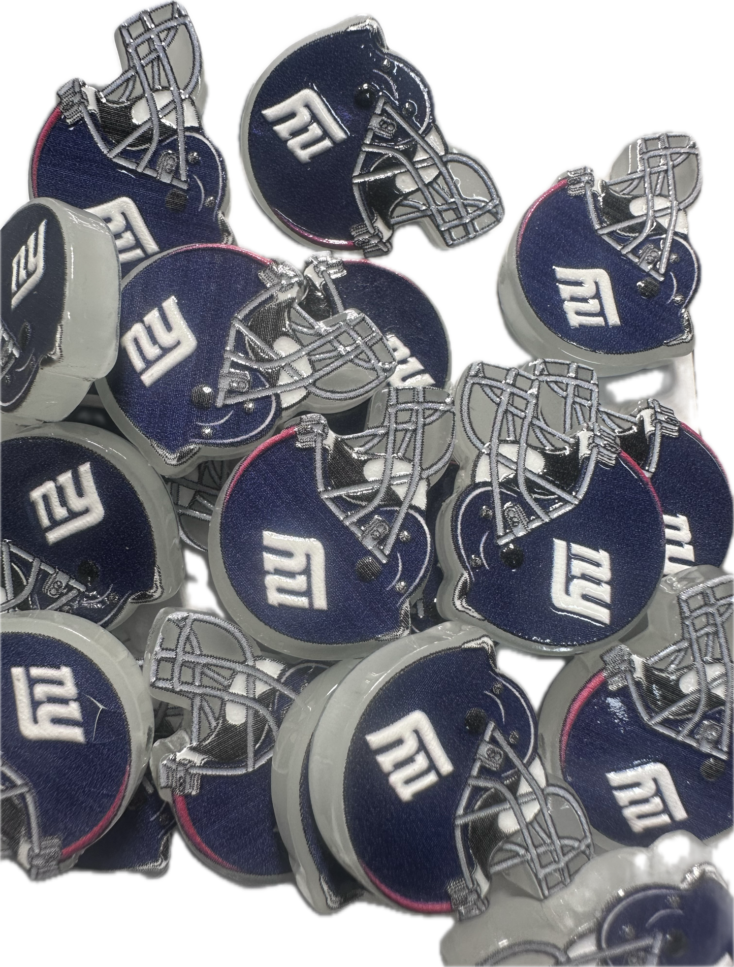 NEW NY Jets helmet acrylic focal bead- set of 2/ focal bead/ pen beading / keychain bead/Football