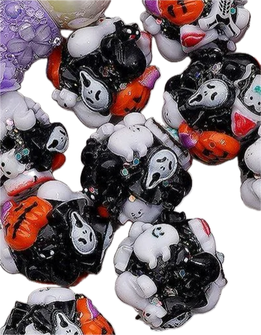 Fancy handmade Halloween beads/luminous/fancy Beads/ beadable pen/ keychain bead/ /20mm approx.