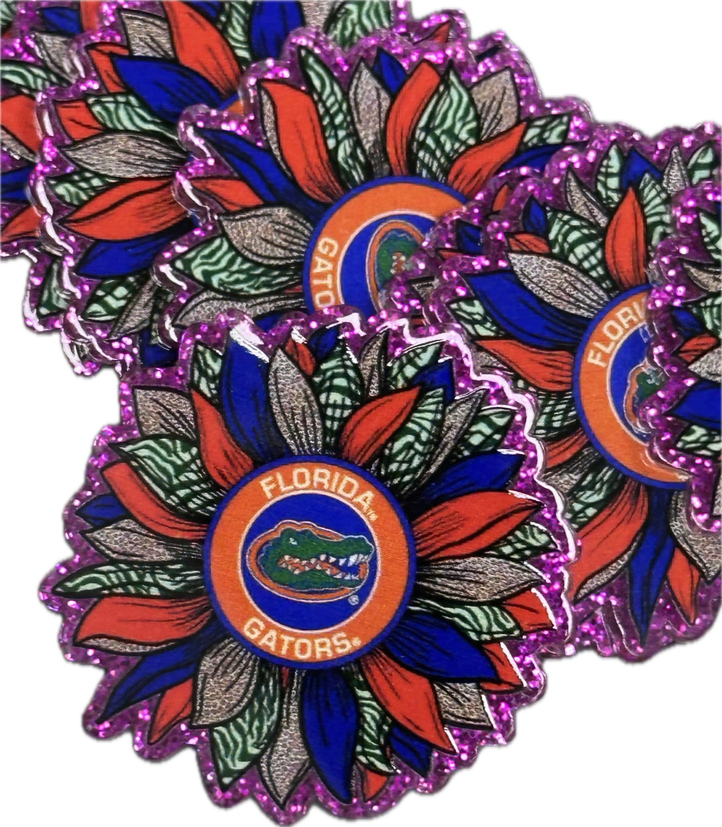 University of Florida Gators-set of two (2) Badge Reel acrylic pieces/ cute print/ badge reel/ DIY keychain/ football planars