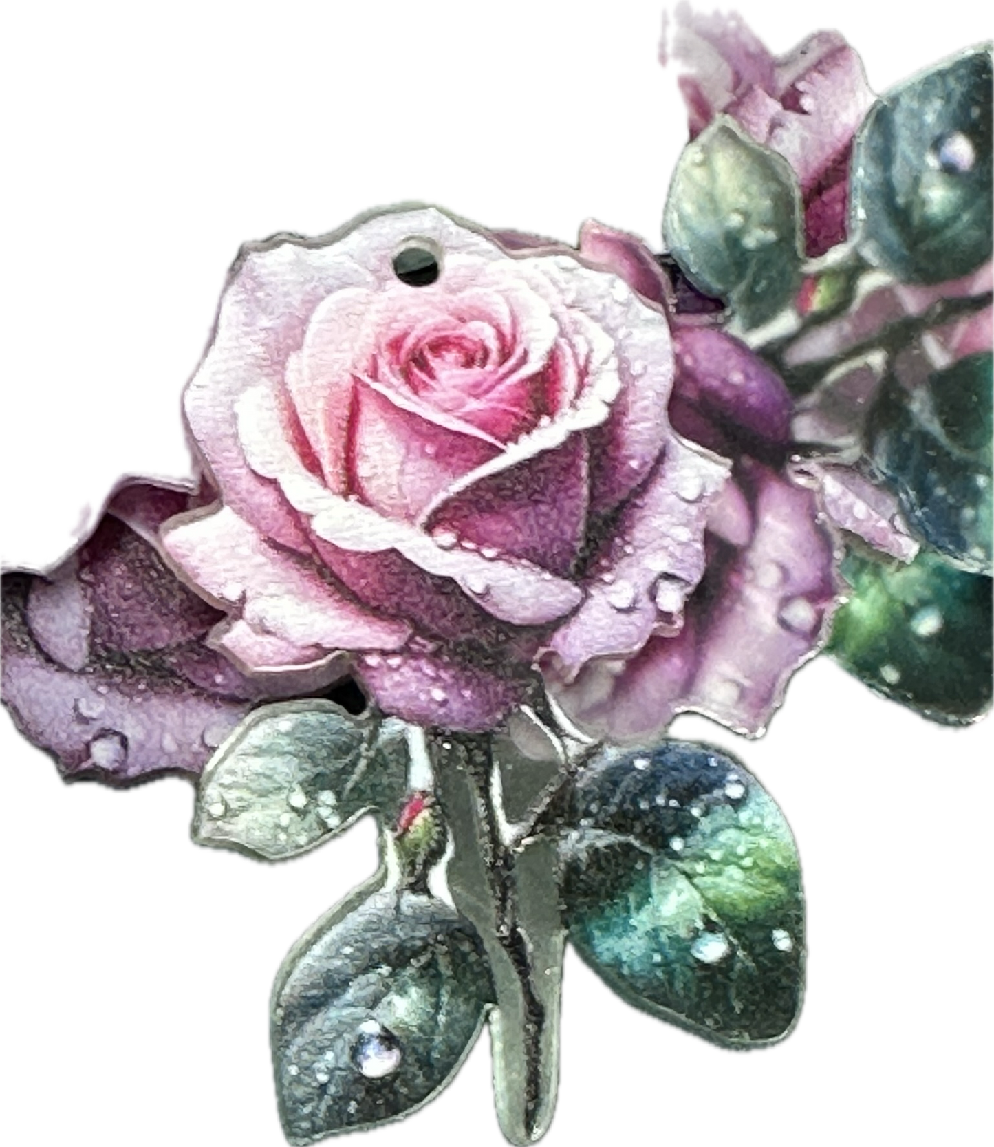 Rose Acrylic Pendants – Flower charms for DIY Crafts (Set of 5)