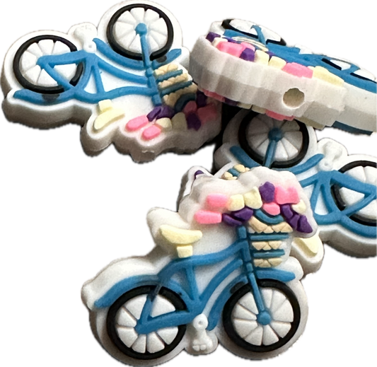 Bicycle / Focal Bead/ beadable pen/ Silicone  bead/ keychain bead/