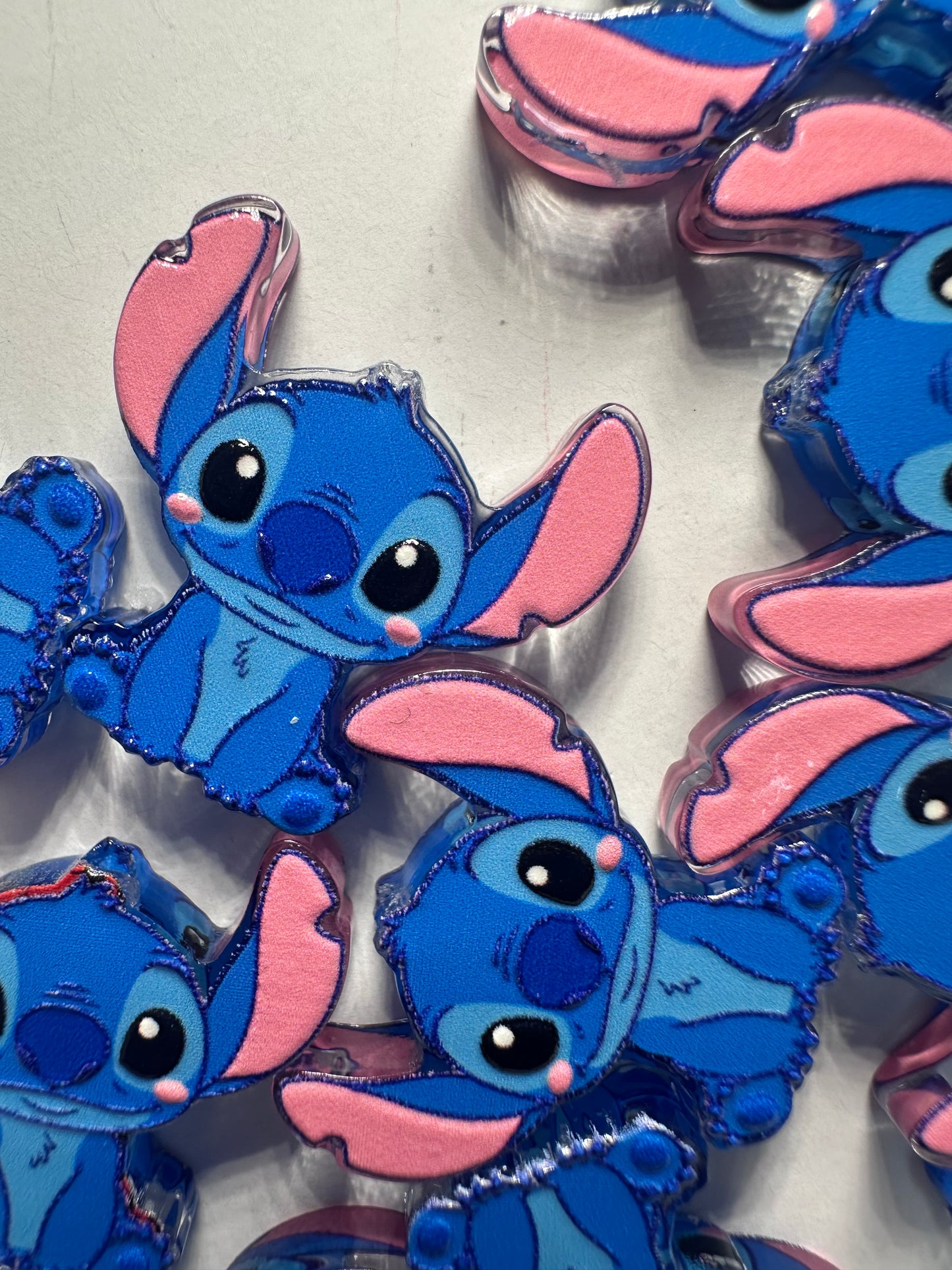 Blue guy alien acrylic focal bead- set of 2/ focal bead/ pen beading / keychain bead