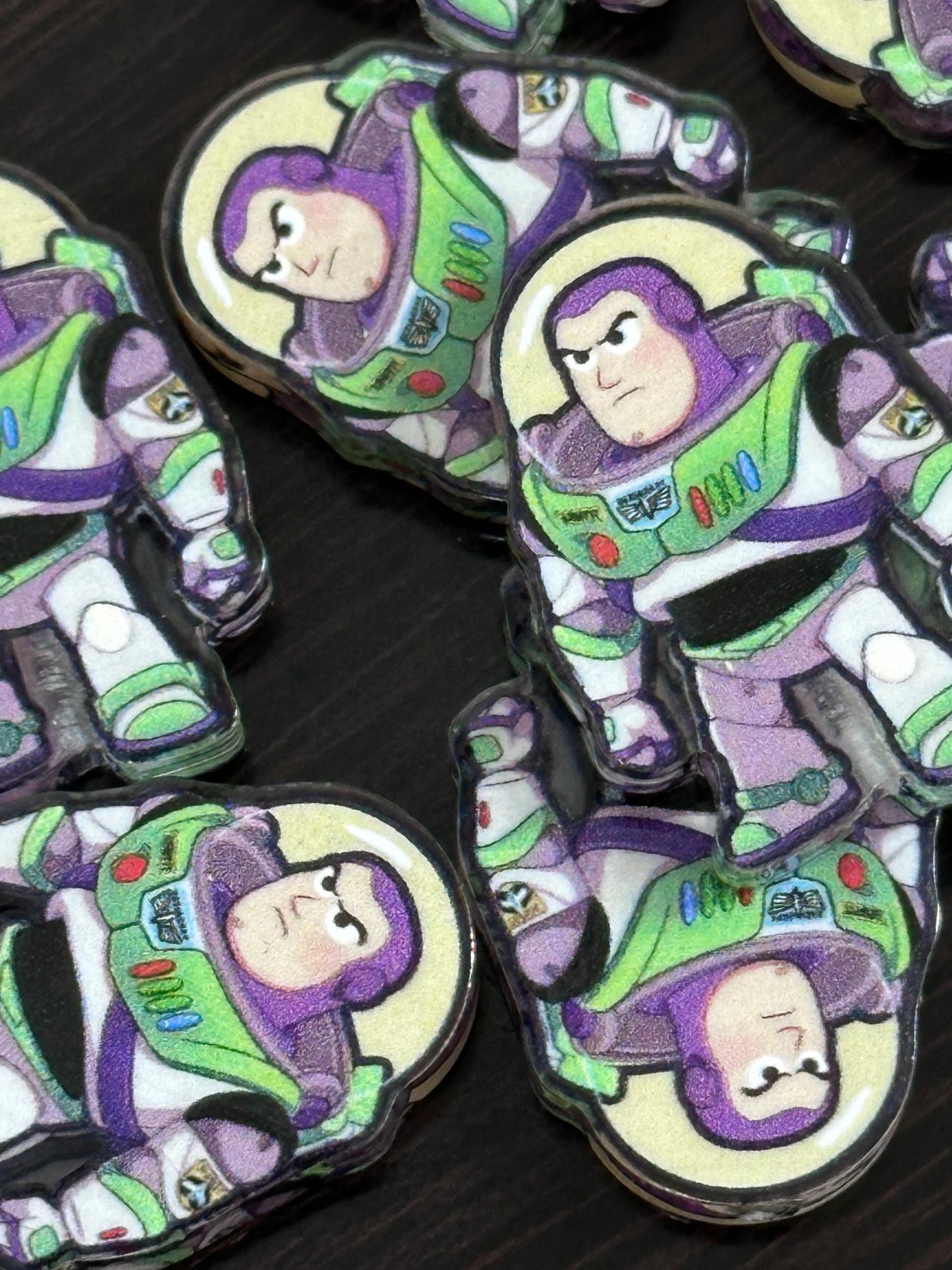 Flying astronaut in suit acrylic focal bead- set of 2/ focal bead/ pen beading / keychain bead