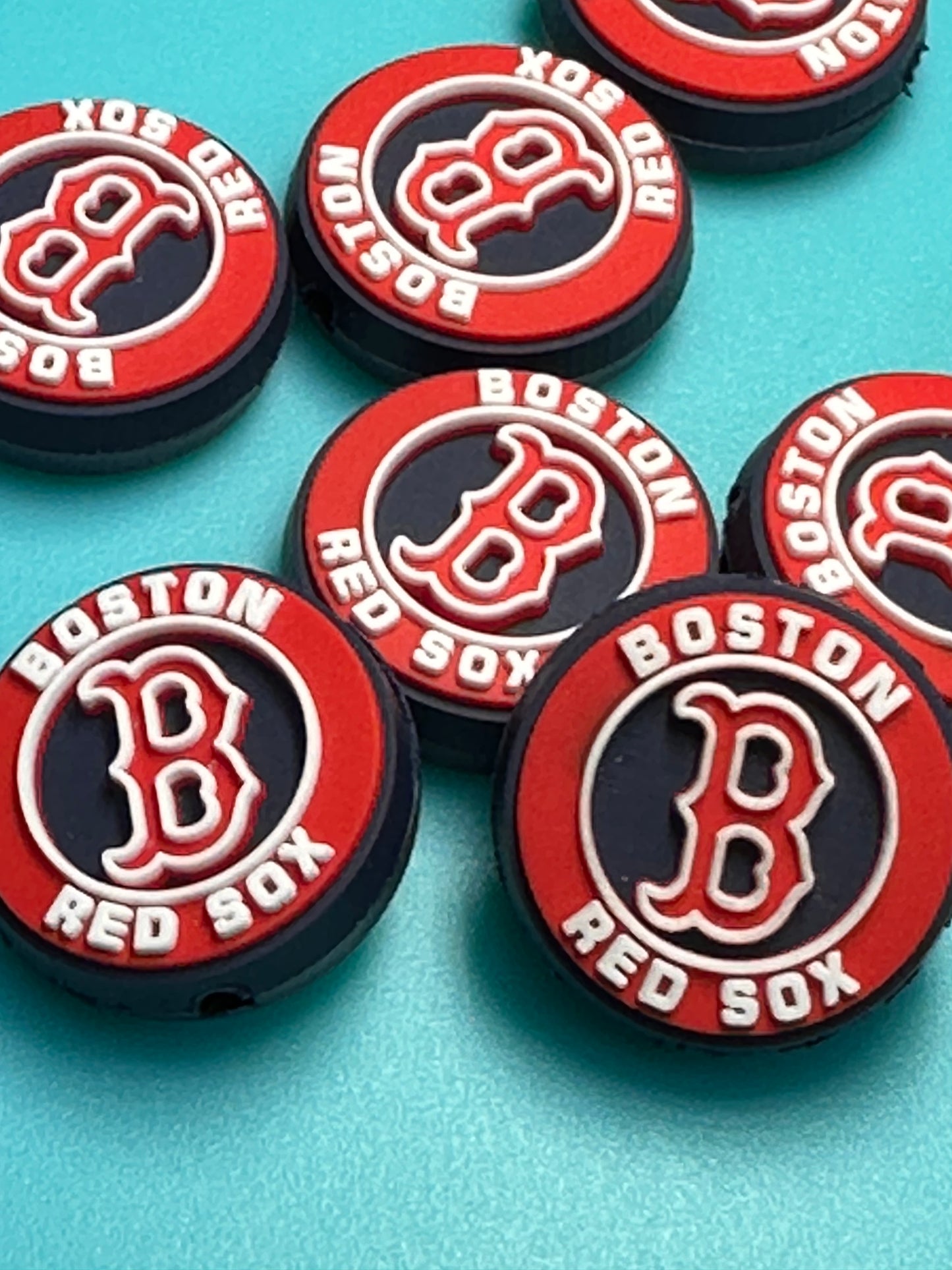 Boston Red Sox baseball team focal bead/ baseball/