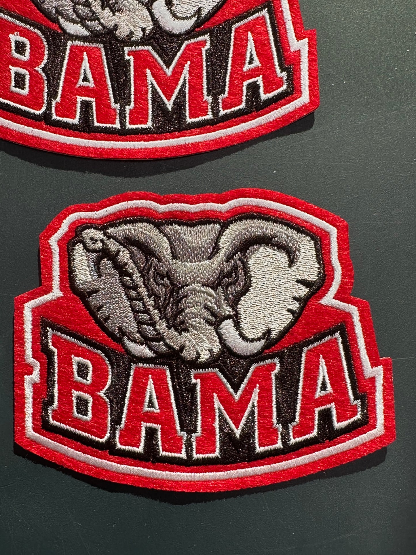 BAMA EMBROIDERED IRON ON PATCH/ SIZE APPROX 4"x3”/ QUALITY MATERIAL/FABRIC PATCHES/ALABAMA TEAM