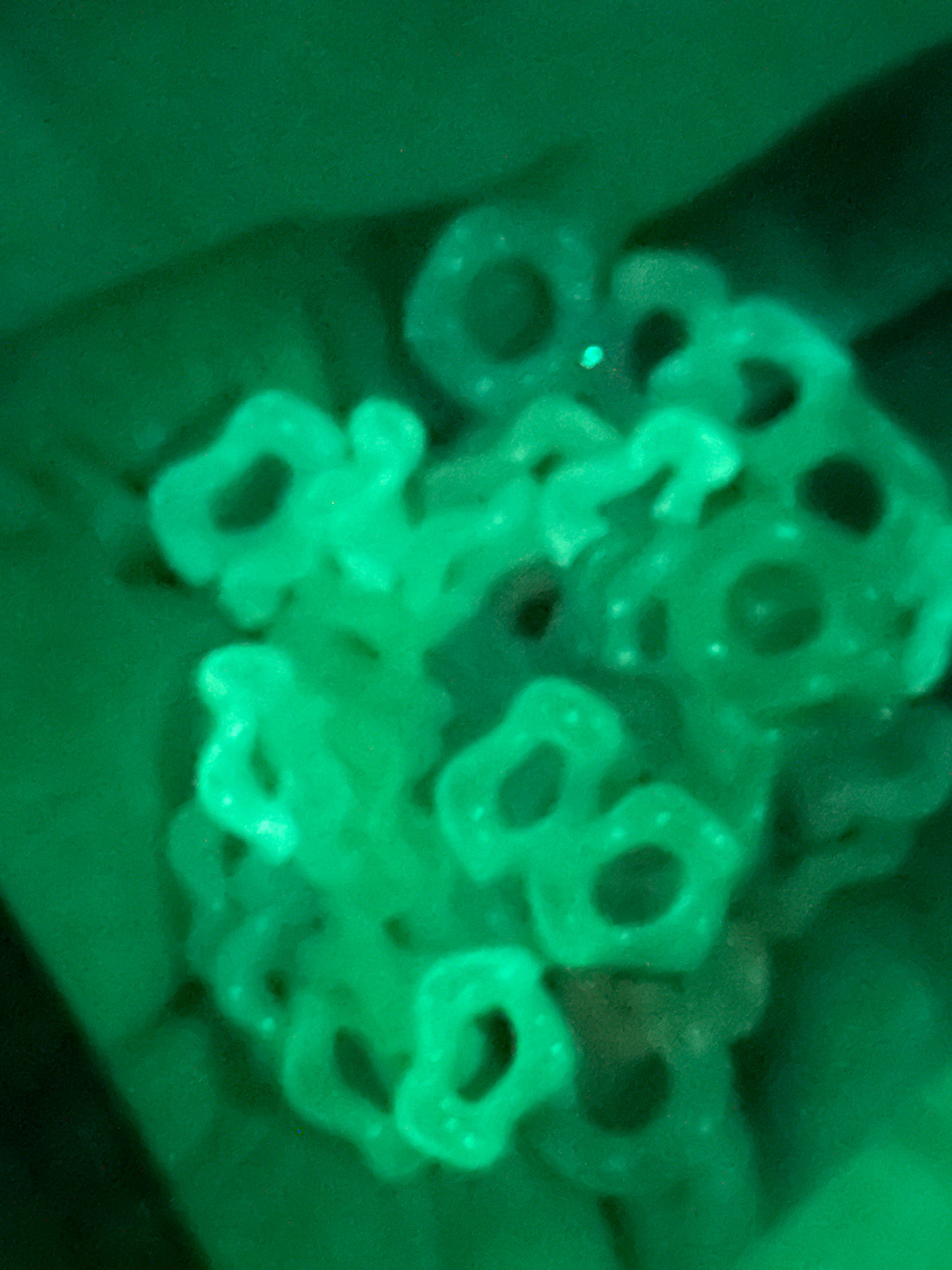 Luminous Wavy spacer beads/ acrylic spacers/ jewelry Bead/ beadable pen beads/ keychain bead/16mm/ set of 10