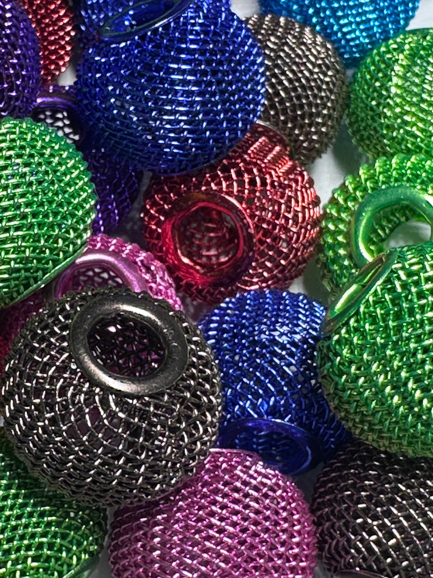 Metal spacer beads/ jewelry/ beadable pen beads/ keychain bead/ DIY/ approximately 12mm