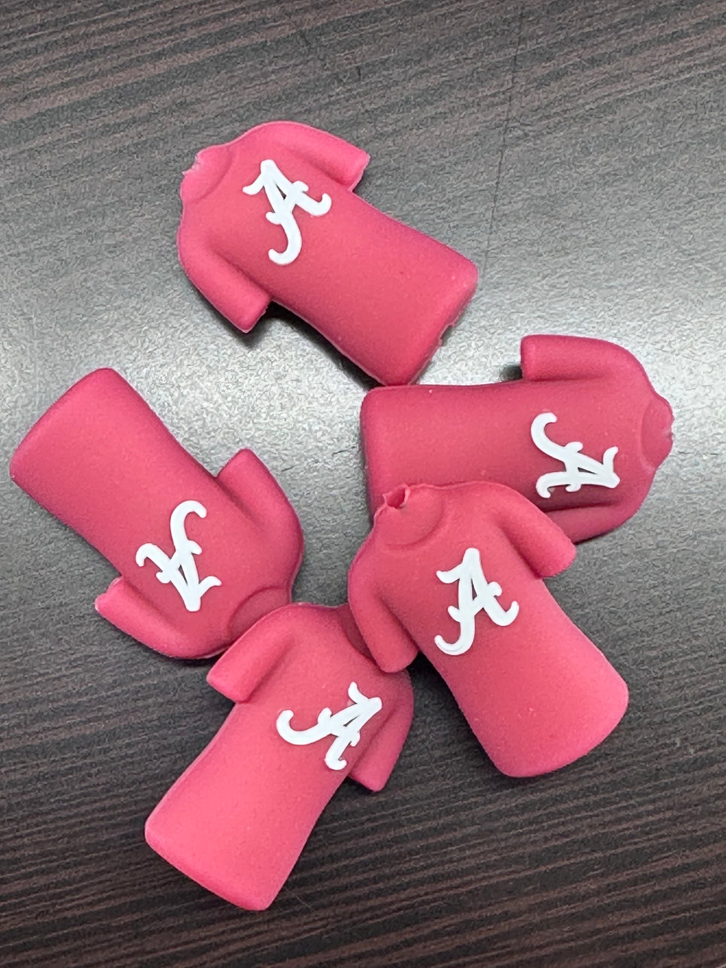 3D Atlanta Braves focal bead - silicone baseball jersey shaped bead