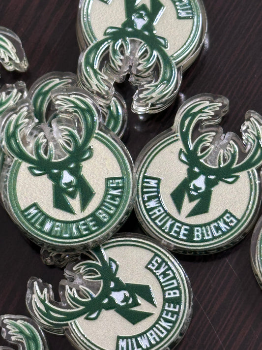 Milwaukee acrylic focal bead- set of 2/ focal bead/ pen beading / keychain bead/