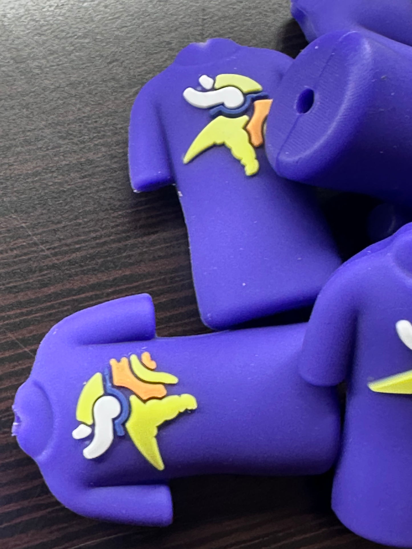 NEW 3D Minnesota Vikings focal bead design / football jersey shaped