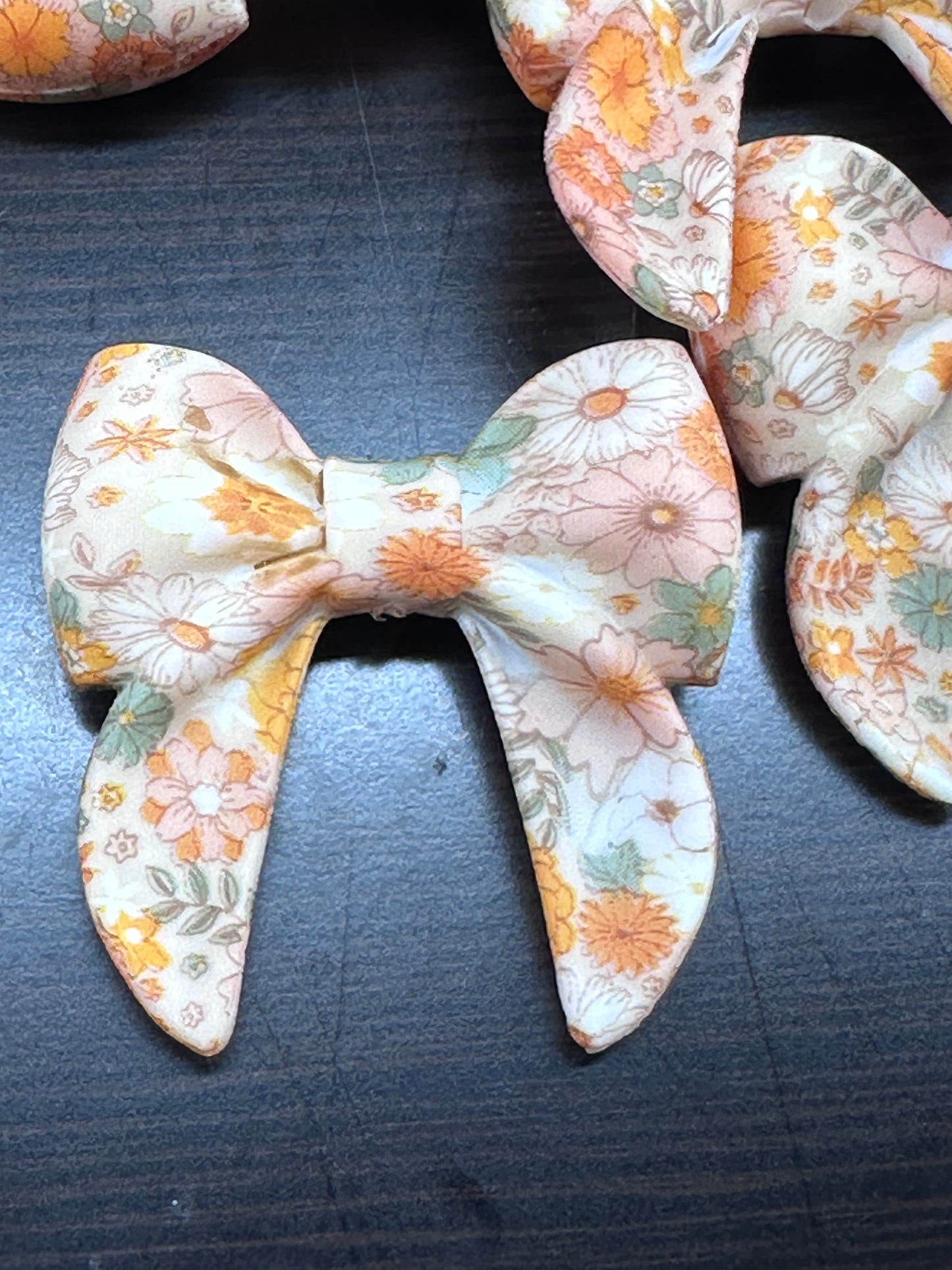 Silicone Sunflower Bow Focal Bead • Floral Bow Charm • DIY Beaded Pen Supply