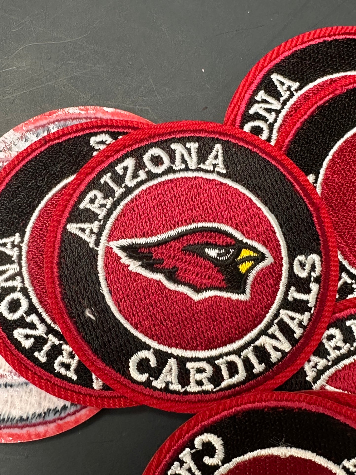 ARIZONA CARDINALS/IRON ON PATCH/ SIZE SMALL/ QUALITY MATERIAL/FABRIC PATCHES/FOOTBALL TEAM
