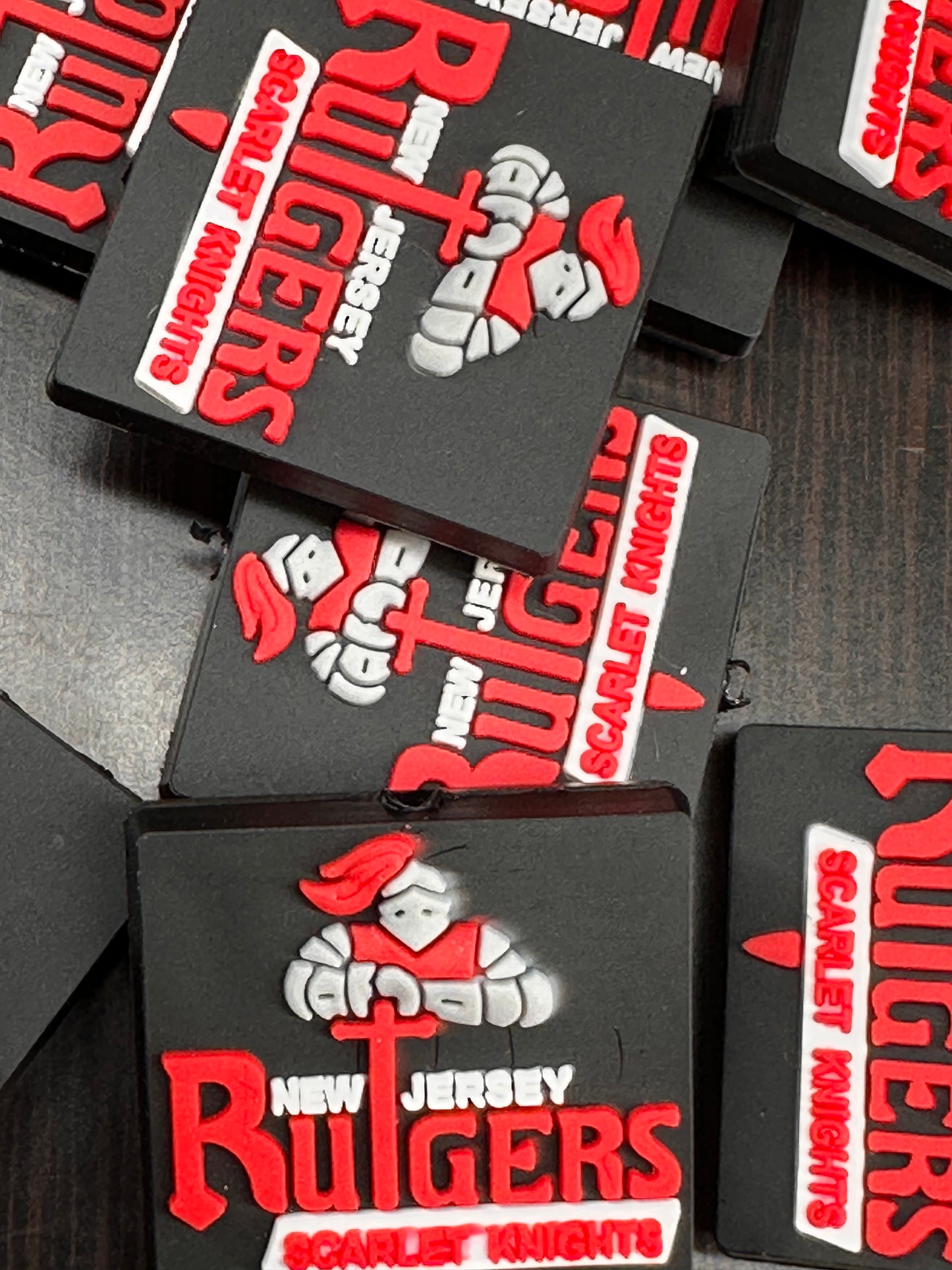 Rutgers university scarlet knights focal bead- New Jersey