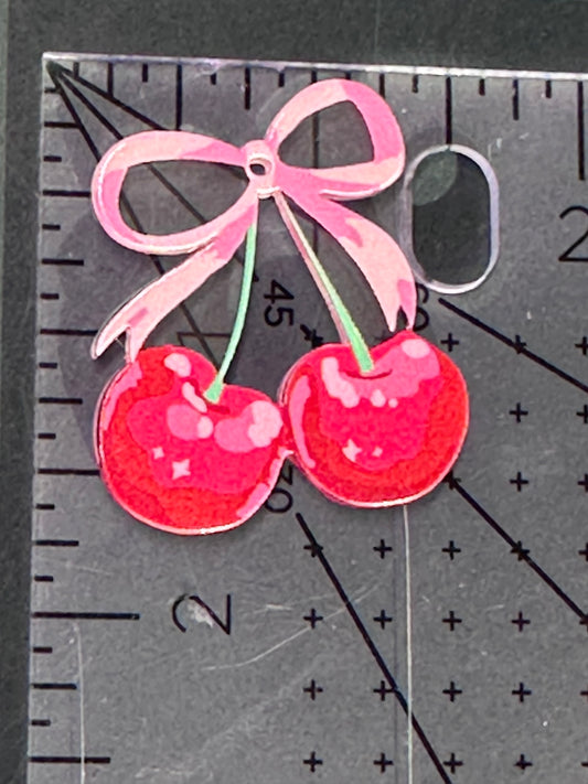 Cherries Acrylic Pendants – Pendant charms for DIY Crafts (Set of 5)