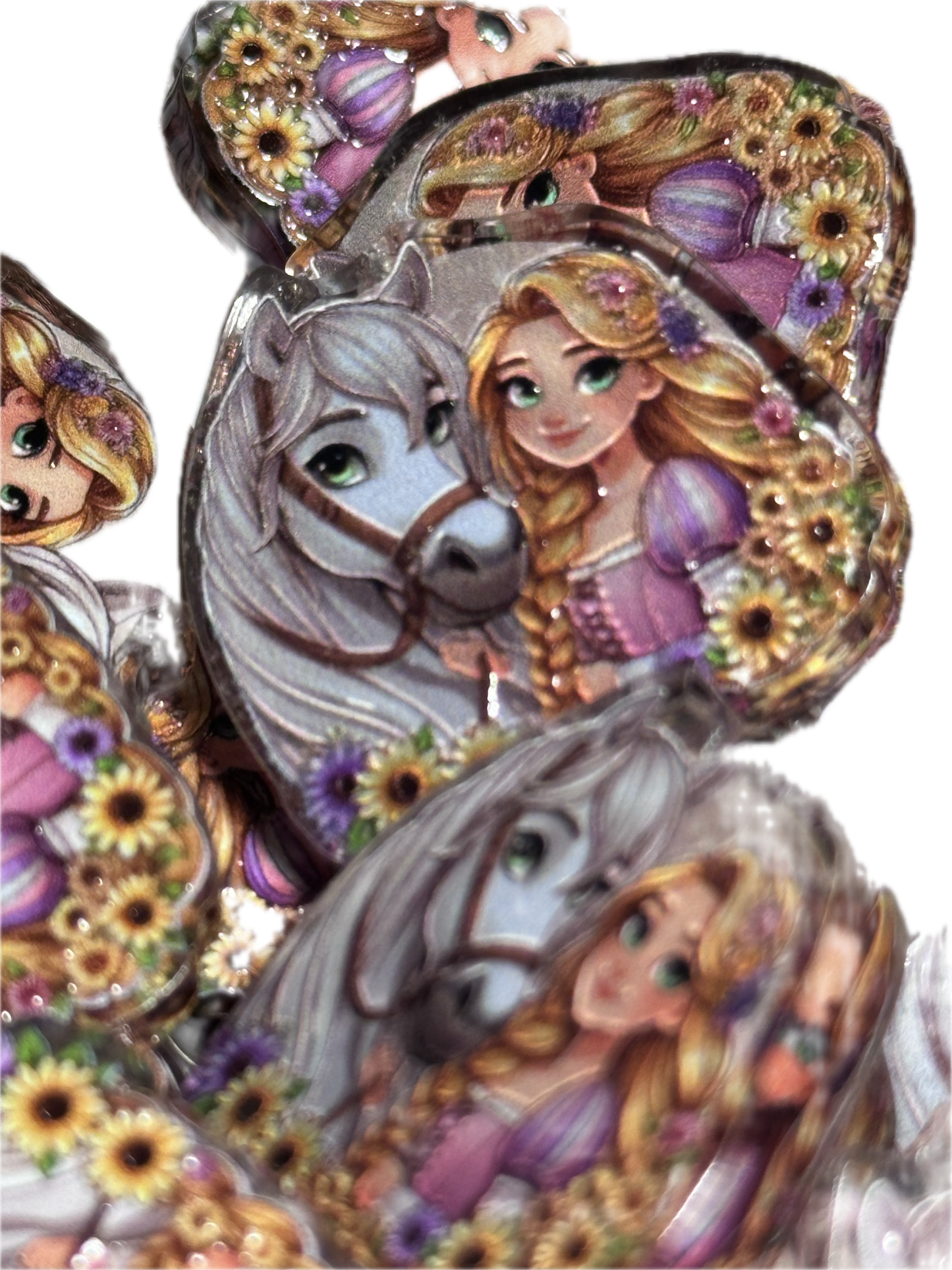 Girl with horse acrylic focal bead- set of 2/ focal bead/ pen beading / keychain bead/ cowgirl / equestrian