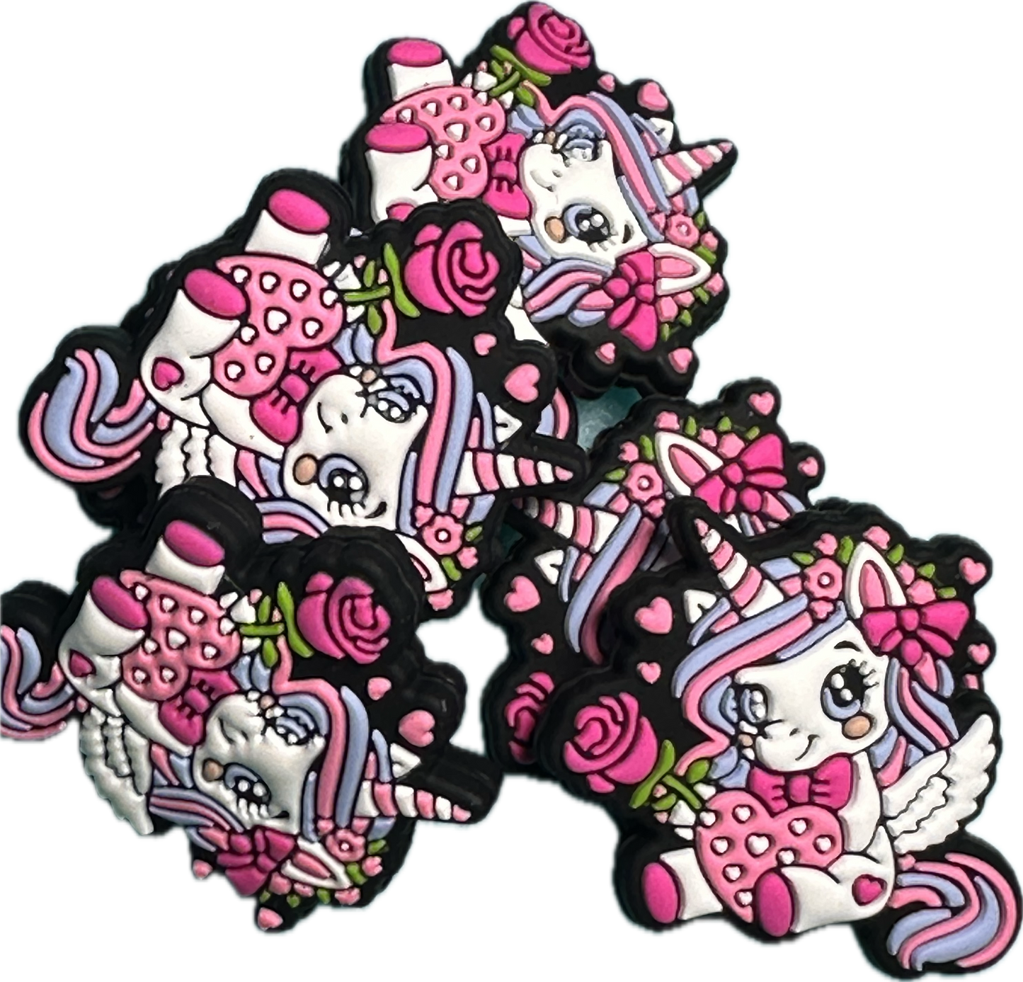 Pink Unicorn Focal Bead/ beadable pen/ Silicone bead/ keychain bead/DIY/unicorn/rainbow