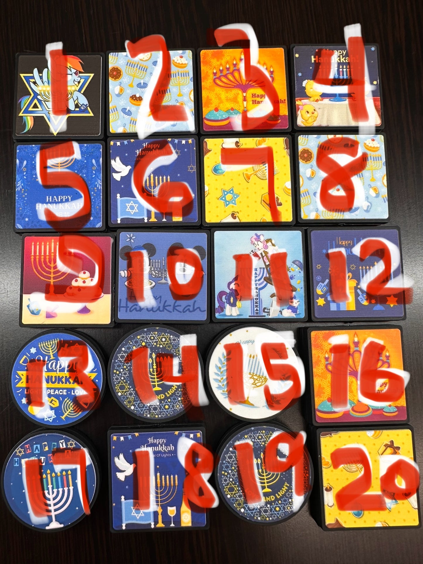 Hanukkah Focal Bead/ beadable pen/ Silicone  bead/ keychain bead/