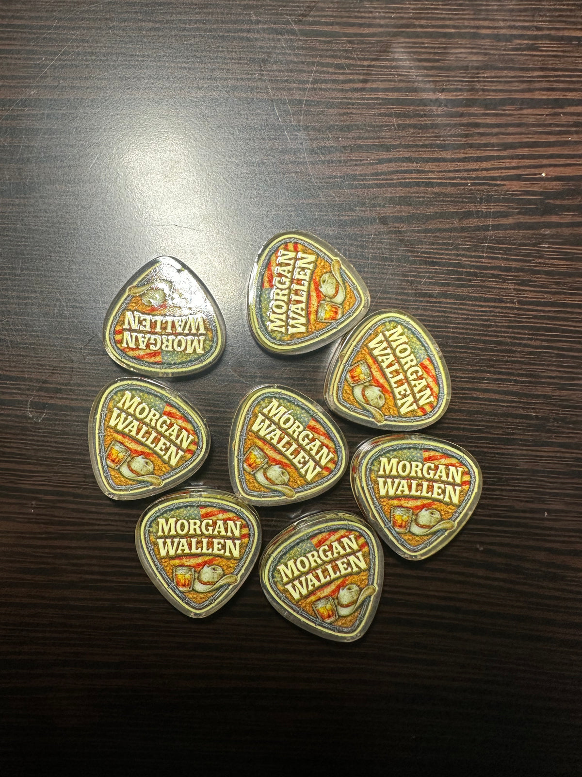 MW Guitar Pick acrylic focal bead- set of 2/ focal bead/ pen beading / keychain bead/