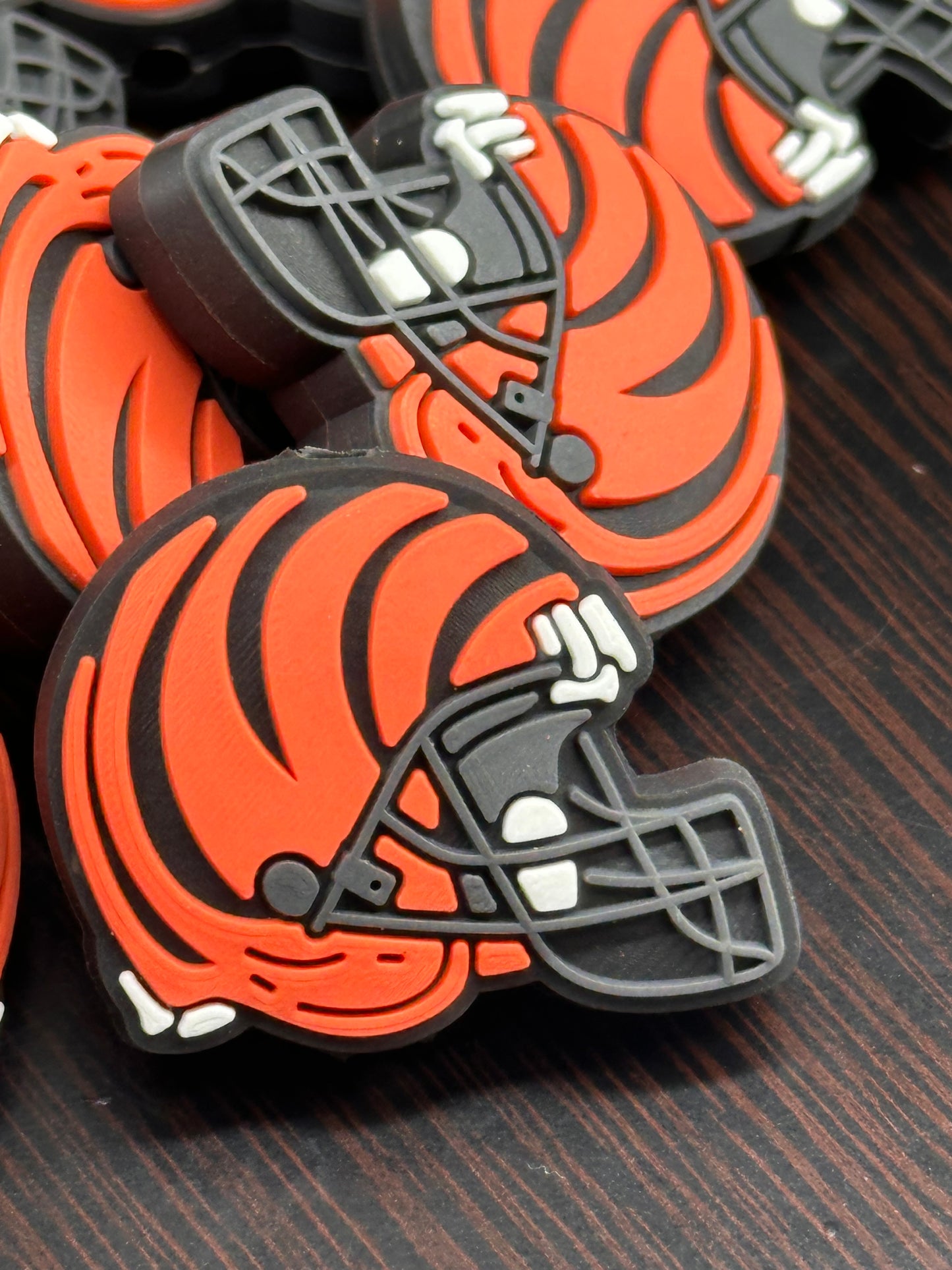 New Cincinnati Bengals focal bead design 6 / striped helmet