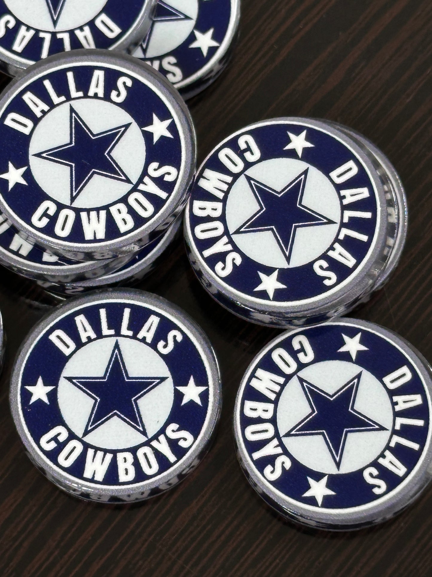 Star Cowboy acrylic focal bead- set of 2/ focal bead/ pen beading / keychain bead/ football